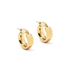 Steel My Heart Waterproof Stainless Steel 6mm Wide Huggie Earrings