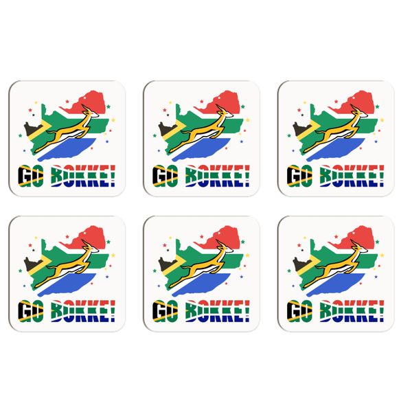 Go Bokke Springbok - Set of 6 Coasters