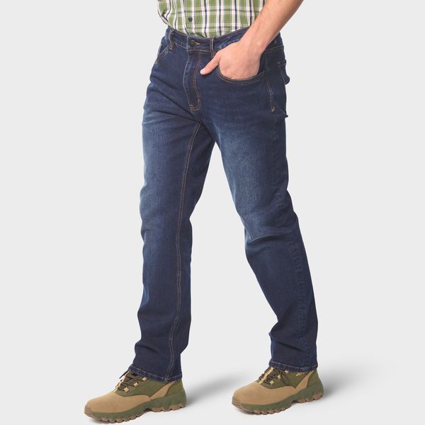 Men's Blue Straight Leg Denim