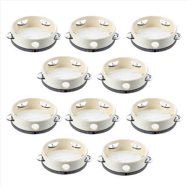 6 Inch Musical Tambourine Drum Round Percussion Gift For Ktv