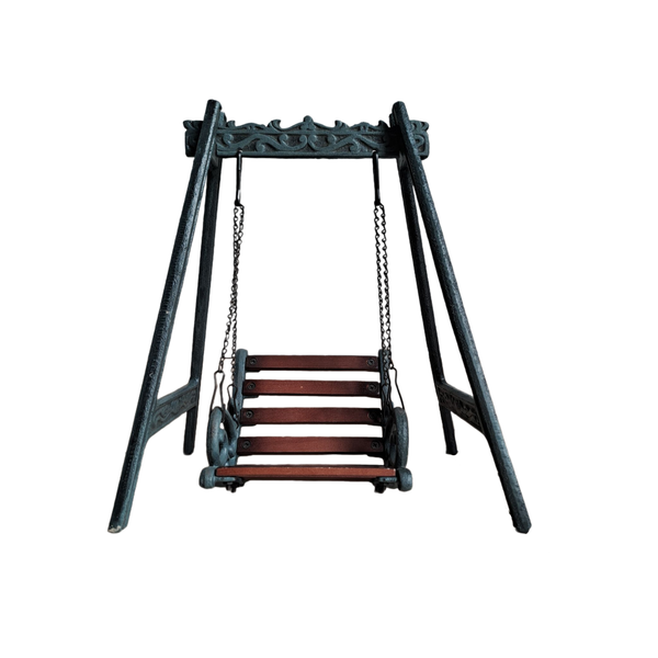 Wooden &amp; Wrought Iron Jhulla for Home Decoration and Ornament Metal Swing