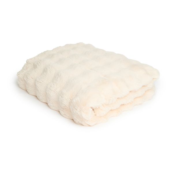 George &amp; Mason - Faux Fur Fleece Blanket 150 x200 - Cream