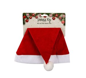 Santa Claus - Christmas Accessories - Felt Hat - 40 cm x 27 cm - 35 Pack