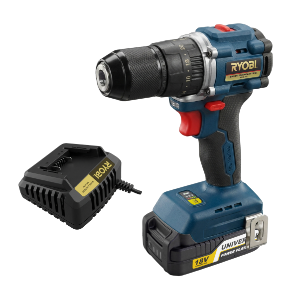 Ryobi XBHD-18CK 18V Li-Ion B/Less Impact Drill Kit