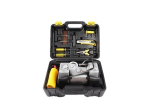 2 Cylinder Air Compressor With Car Tire Repair Kit