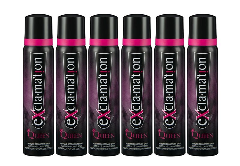 Exclamation Queen Perfume Body Spray 6 x 90ml