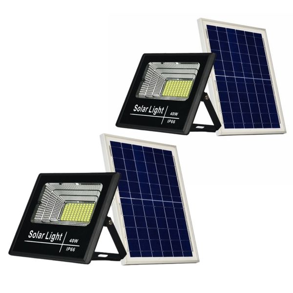 40W LED Solar Flood Light - Pack of 2