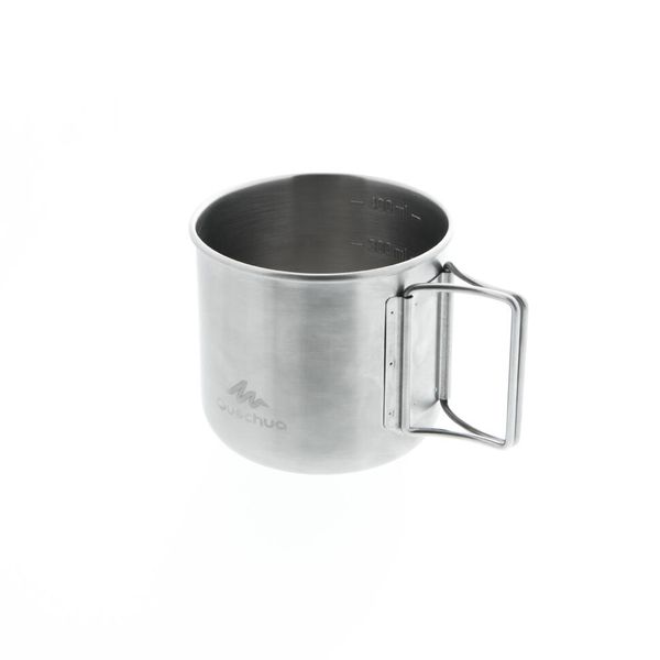 Quechua Stainless-steel hiker's camping mug (0.4 litre)