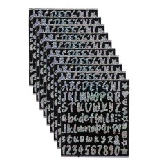 10 Sheets Stanley-Cup Letters Stickers Colorful Glitter Alphabet