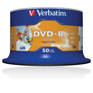 Verbatim Dvd-r Printable 16x 50sp | AZO Technology