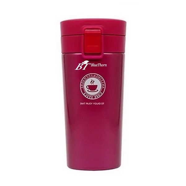 380ML Leak Proof Travel Coffee Mug - Thermos Mug - Cherry Red