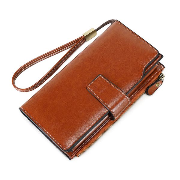 Women's Long Zipper Wallet - RFID Anti-Theft PU Clutch with Multiple Slots