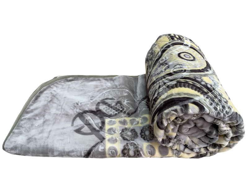 Azaz High Quality Reversible Blanket Grey Emboss 3kg