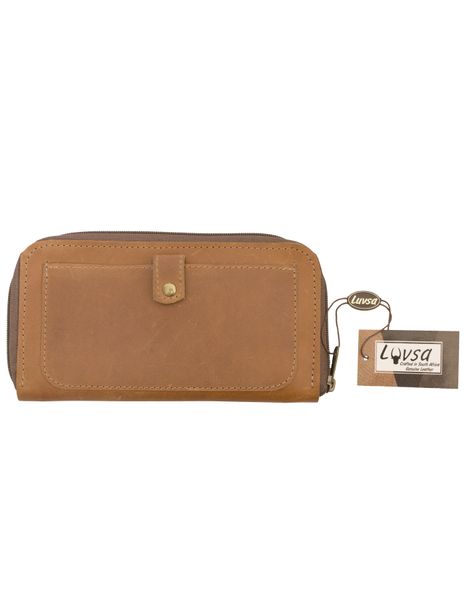 Luvsa LS-FA2401 Full Grain Diesel Leather Travel/ Phone/ Card Holder Purse