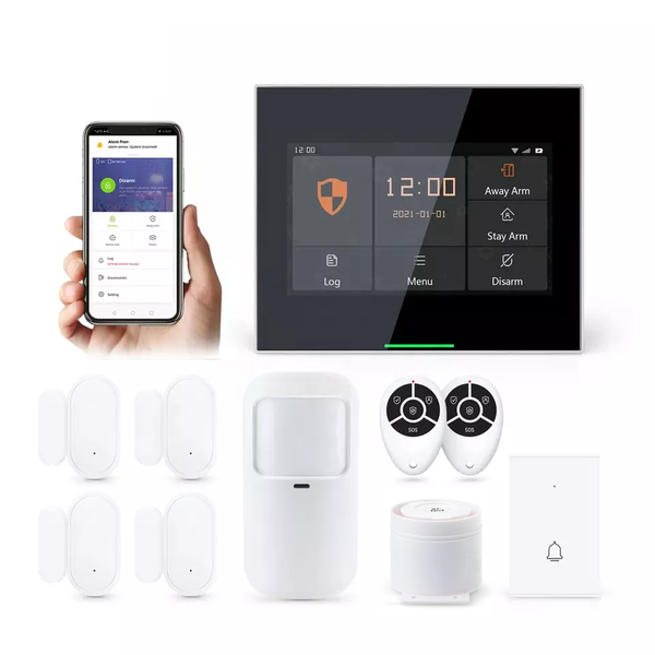 Smart Life Tuya WIFI 4G SIM Touch Screen Alarm System | 5V w/ Backup Power