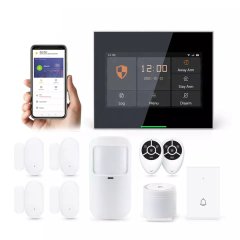 Smart Life Tuya WIFI 2G GSM Touch Screen Alarm System | 5V w/ Backup Power