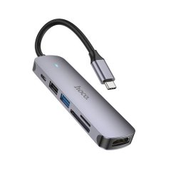 Type-C 6-in-1 Dock 4K HDMI,100W Fast Charging &amp;USB/SD Expansion Ports Hoco.