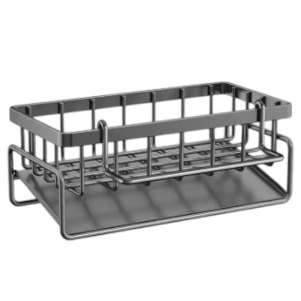Multi-functional Stainless Steel Sink Caddy - Grey