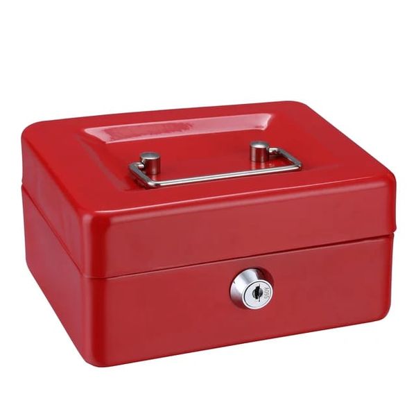 Stainless Steel Cash Box with Lock and Money Tray Secure Cash Drawer