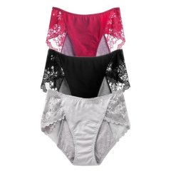 3 Pack Short Pants Women's Menstrual Panties Leakproof Bi Pants Ideal