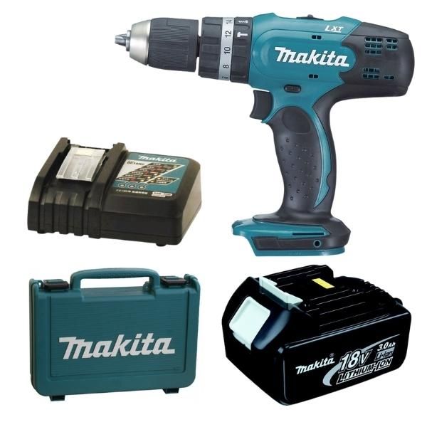 Makita - Cordless Impact Drill DHP453ZK with 3.0Ah Battery, Charger &amp; Case