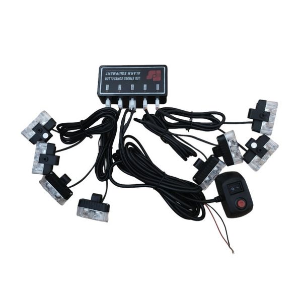 Security Strobe Lights White - 8 Piece