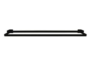 Nero Double Towel Rail 800mm - Black (106BDTR800)