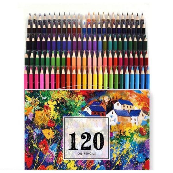 120 Colouring Pencils Drawing Art Pencil Oil-based Colored Pencil Set