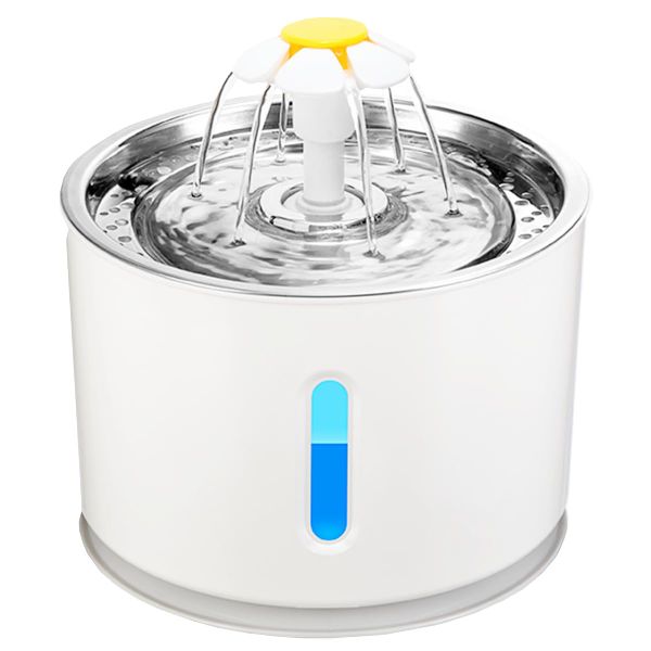 Cat Water Fountain Stainless Steel, 2.4L Automatic Pet Water Dispenser