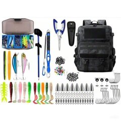 Fishing Backpack with Tackle Boxes, Waterproof Fishing Sling Tackle Bag