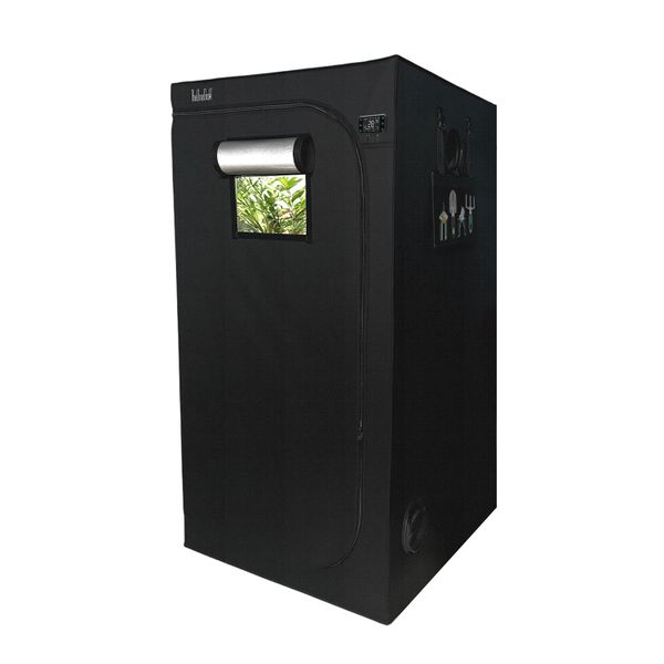 90cmx90cmx180cm 600D Indoor Grow Tent Grow Room Reflective Mylar Home Box