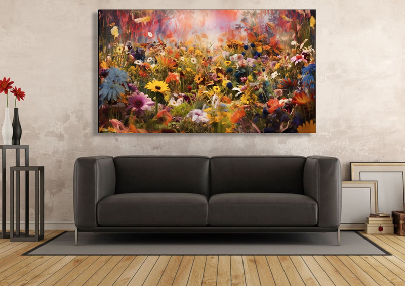 Canvas Wall Art - Wildflower Kaleidoscope Absrtact - IM0320