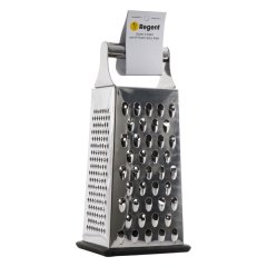 Regent Kitchen 4-Sided Grater S/Steel With Pp Non-Slip Base - (240X110X90Mm)