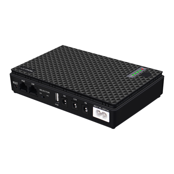 TechByte UPS for WiFi/ CCTV - 10 400mAh - 5/9/12V - Dual DC - 5+ Hours Use