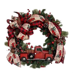 Red Truck Christmas Wreaths Christmas Garland Decorations