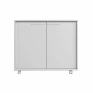 White Mobile Utility Cabinet