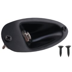 Black Boat Style 1/4 inch Guitar Pickup Output Input Jack Plug Socket