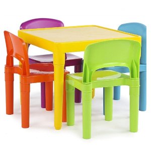 Greenbean Multi-Coloured Childrens' Furniture: Table &amp; 4 Chairs