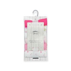 Mothers Choice 6 Pack Baby Washcloth Set - Pink Flowers