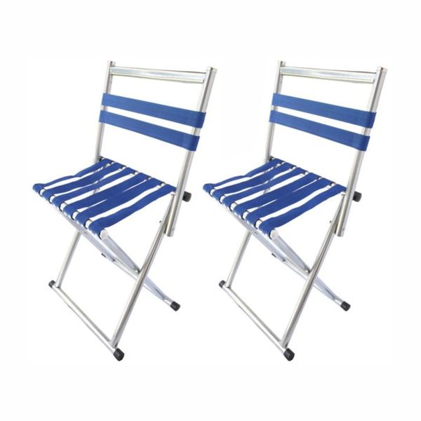 2 x Camping Chair - Fold Up - Back Rest