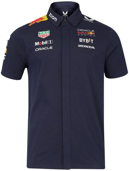 Red Bull Racing F1 Men's 2024 Team Button Down Shirt - Navy