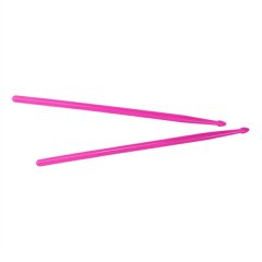 2 Pcs 5A Luminous Drumsticks Light Up Drumsticks Nylon Glow(Pink)