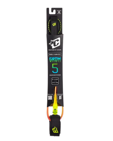 Creatures Grom Lite 5 Surfboard Leash : Cherry-Mango