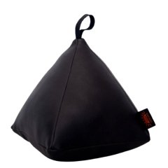 Black Faux Leather Fabric Doorstop