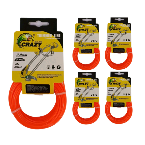 Crazy (Pack Of 5) Trimmer Line -2.0MM X 10 Meters