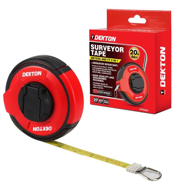 Dekton 20m Surveyor Tape