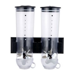 Double Cereal Dispenser Coffee Bean Dry Food Storage Container