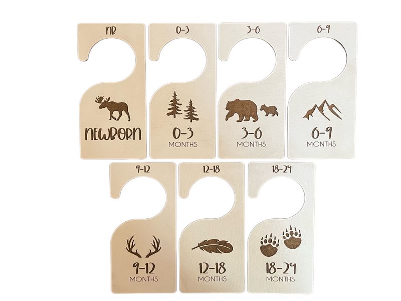 Large Closet Dividers Adventure Woodlands Themed for Baby Clothes - 7 Piece