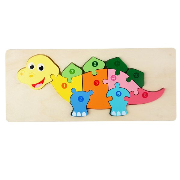 Pack Of 10 Children 3D Wooden Tortoise Jigsaw Puzzle Educational Play Set