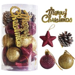 Electroplated Christmas Decorative Balls Painted Ball Set 20PCS